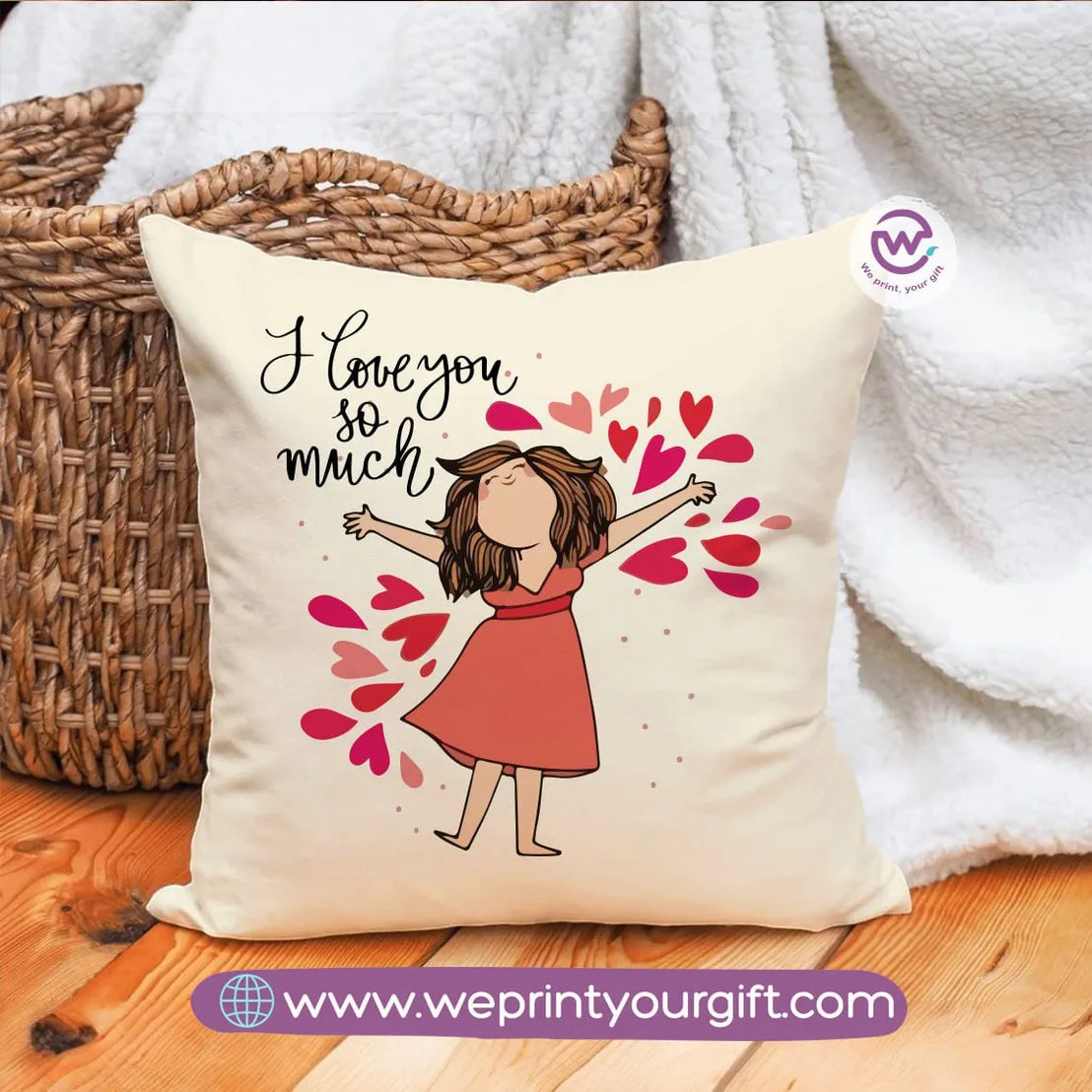 Square Cushion- Valentine designs - WE PRINT