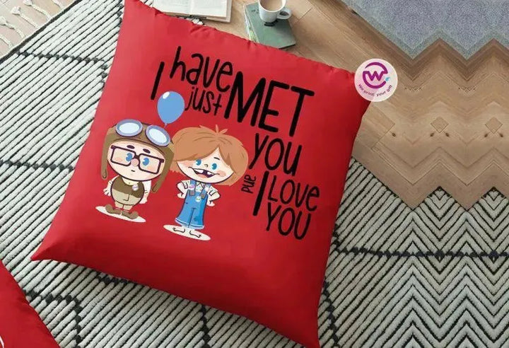 Square Cushion-Valentine's Day - UP Cartoon - WE PRINT