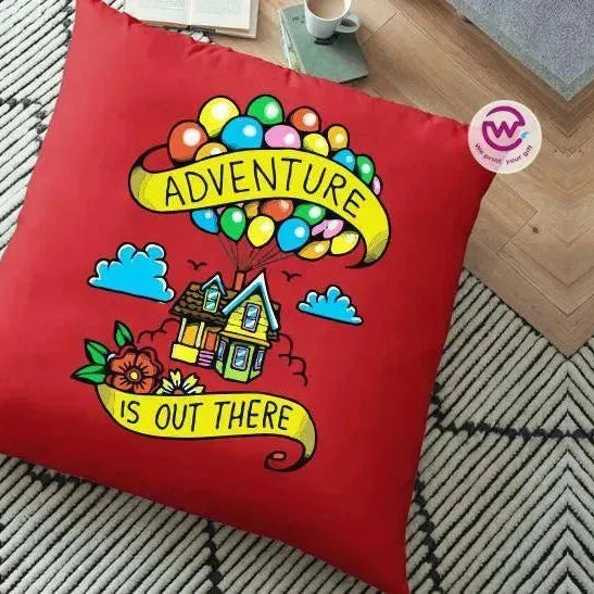 Square Cushion-Valentine's Day - UP Cartoon - WE PRINT