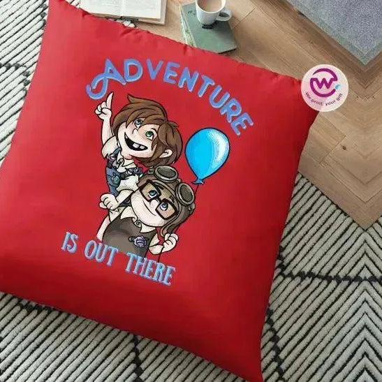 Square Cushion-Valentine's Day - UP Cartoon - WE PRINT