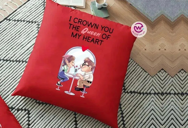 Square Cushion-Valentine's Day - UP Cartoon - WE PRINT