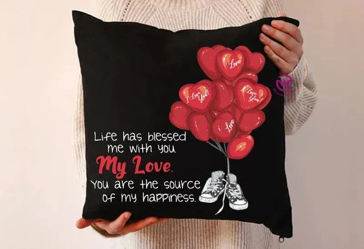 Square Cushion-Valentine's Day - WE PRINT