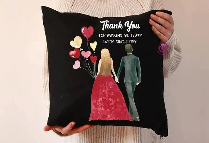 Square Cushion-Valentine's Day - WE PRINT