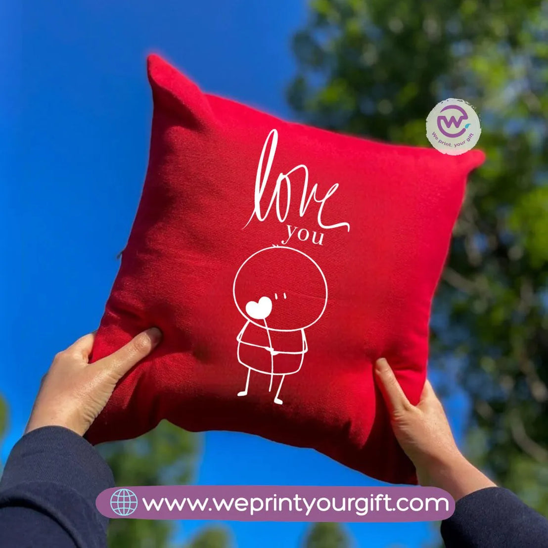 Square Pillow- Love - WE PRINT