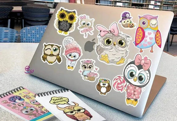 Sticker- Book- Owl - WE PRINT