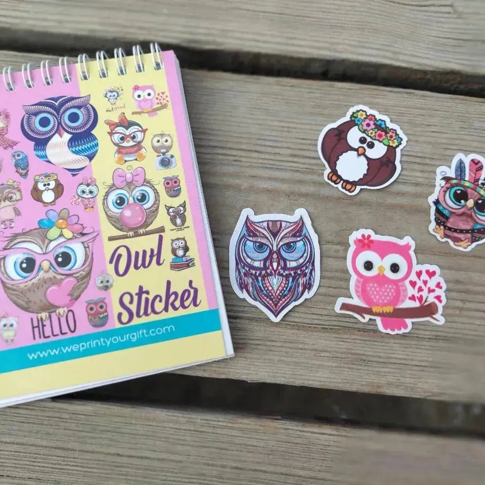 Sticker- Book- Owl - WE PRINT