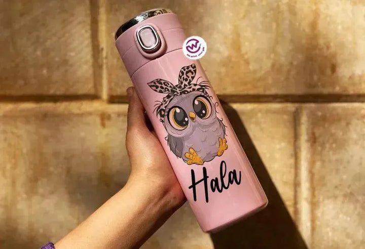 Thermal Mug with Lock & Digital Screen - OWL - WE PRINT