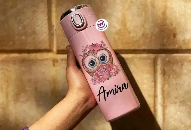 Thermal Mug with Lock & Digital Screen - OWL - WE PRINT