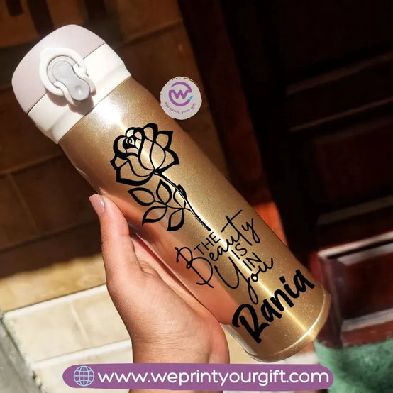 Thermal Mug with Lock-Gold-Motivation - WE PRINT
