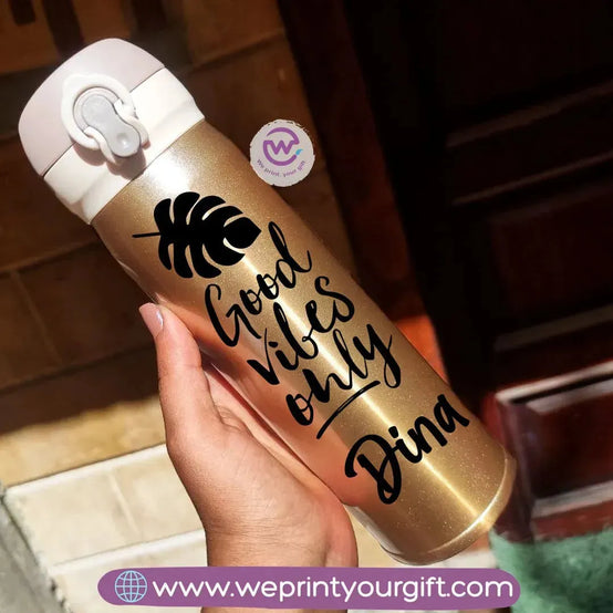 Thermal Mug with Lock-Gold-Motivation - WE PRINT