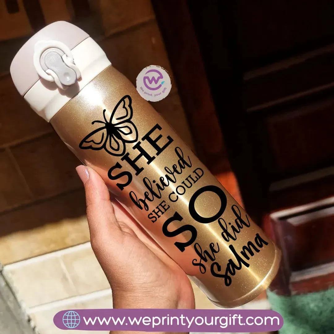 Thermal Mug with Lock-Gold-Motivation - WE PRINT