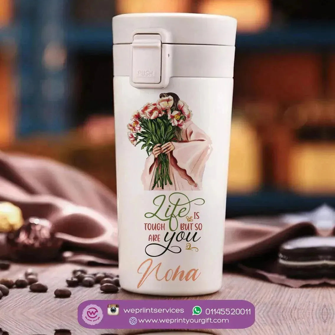 Thermal Mug with Lock - Motivation - WE PRINT