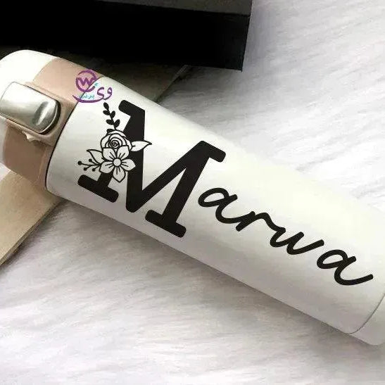 Thermal Mug with lock - Slim Shape-Names B - WE PRINT