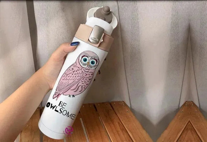 Thermal Mug with lock - Slim Shape-Owl - WE PRINT