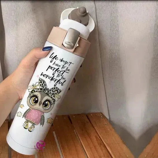 Thermal Mug with lock - Slim Shape-Owl - WE PRINT