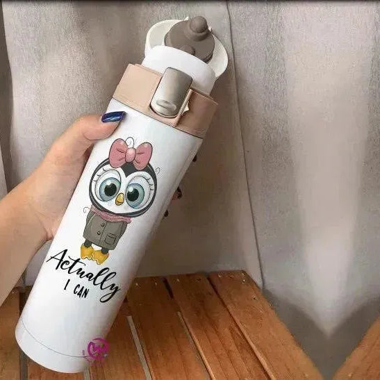 Thermal Mug with lock - Slim Shape-Owl - WE PRINT