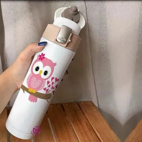 Thermal Mug with lock - Slim Shape-Owl - WE PRINT