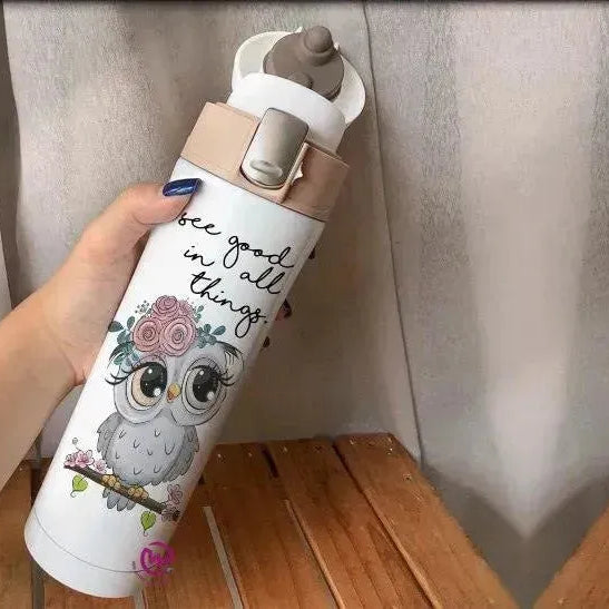 Thermal Mug with lock - Slim Shape-Owl - WE PRINT