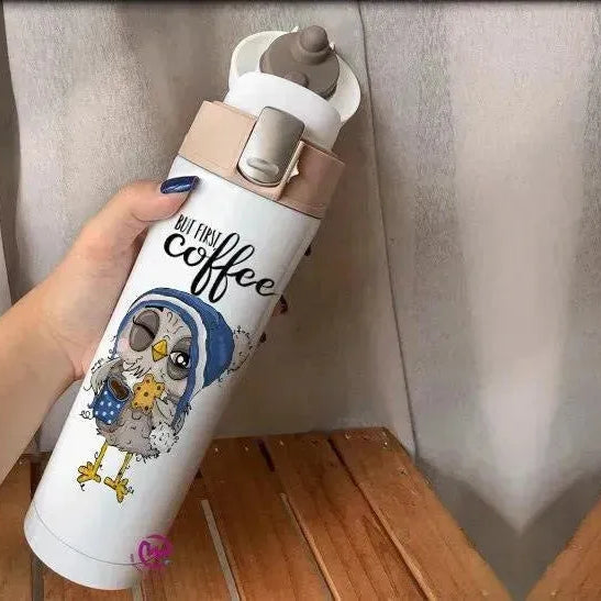 Thermal Mug with lock - Slim Shape-Owl - WE PRINT
