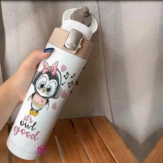 Thermal Mug with lock - Slim Shape-Owl - WE PRINT