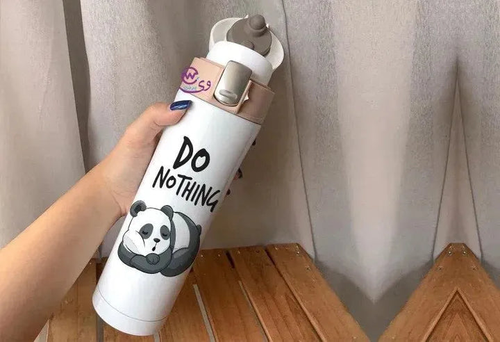 Thermal Mug with lock - Slim Shape - Panda - WE PRINT