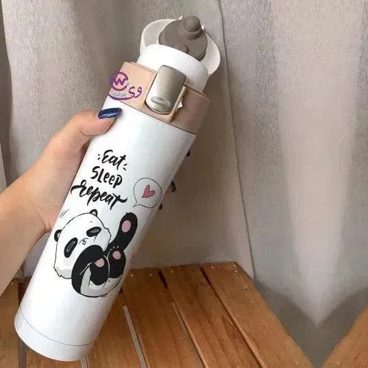 Thermal Mug with lock - Slim Shape - Panda - WE PRINT