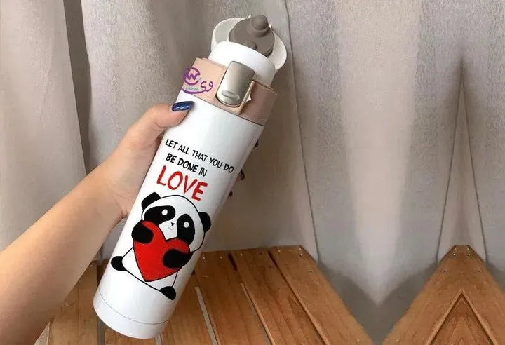 Thermal Mug with lock - Slim Shape - Panda - WE PRINT