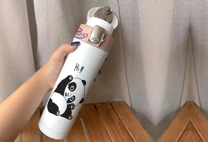 Thermal Mug with lock - Slim Shape - Panda - WE PRINT