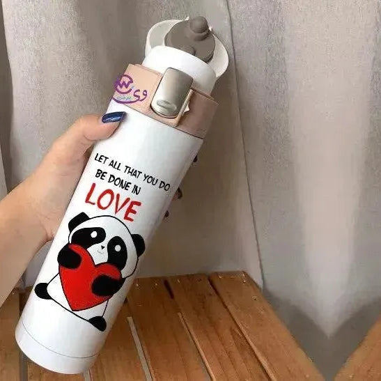 Thermal Mug with lock - Slim Shape - Panda - WE PRINT