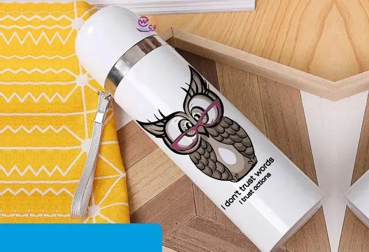 Thermal Portable Thermos -Owl - WE PRINT