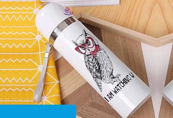 Thermal Portable Thermos -Owl - WE PRINT