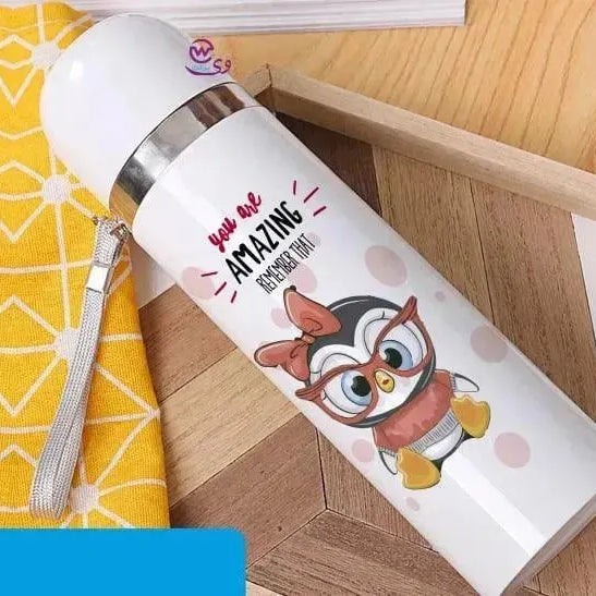 Thermal Portable Thermos -Owl - WE PRINT