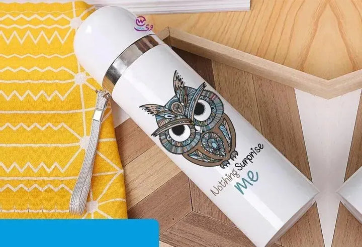 Thermal Portable Thermos -Owl - WE PRINT