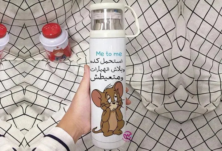 Thermal Thermos With Cup -Stainless Steel - Comics A - WE PRINT