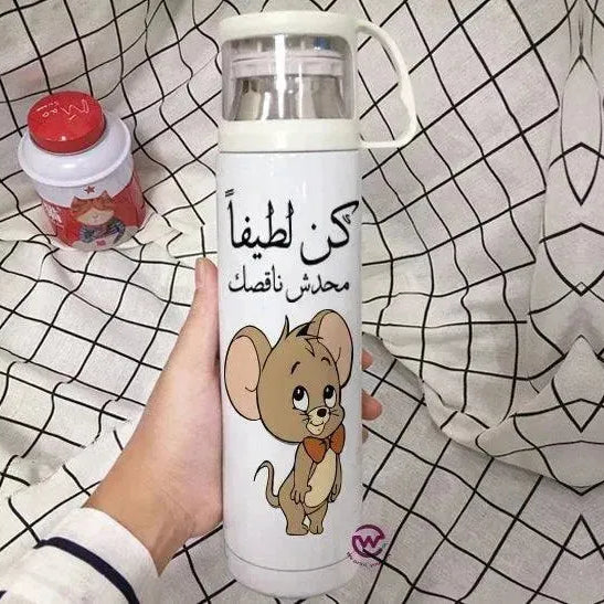 Thermal Thermos With Cup -Stainless Steel - Comics A - WE PRINT