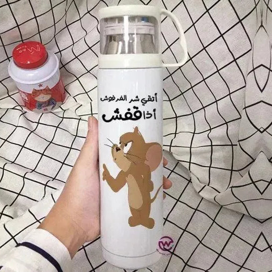 Thermal Thermos With Cup -Stainless Steel - Comics A - WE PRINT