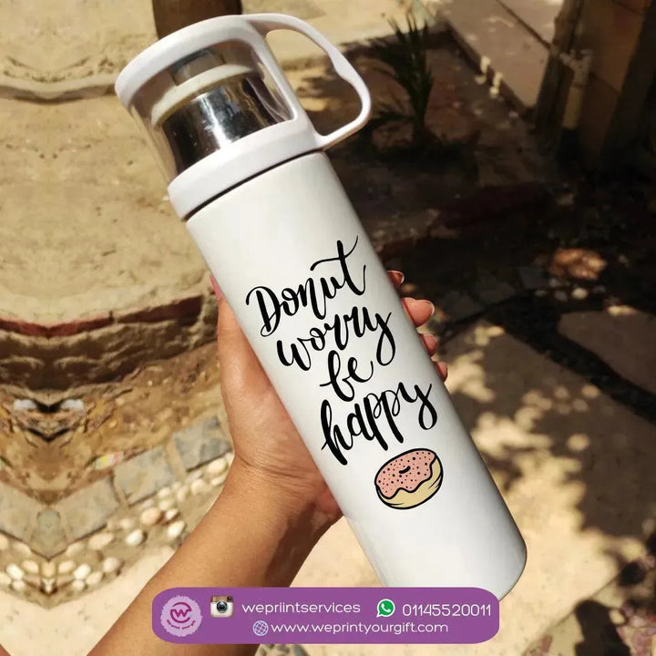 Thermal Thermos With Cup -Stainless Steel - Donuts - WE PRINT