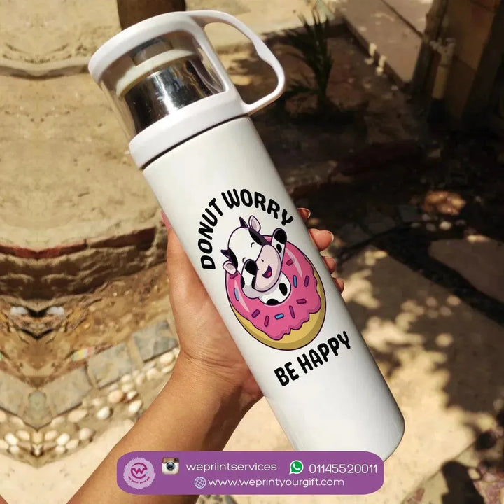 Thermal Thermos With Cup -Stainless Steel - Donuts - WE PRINT