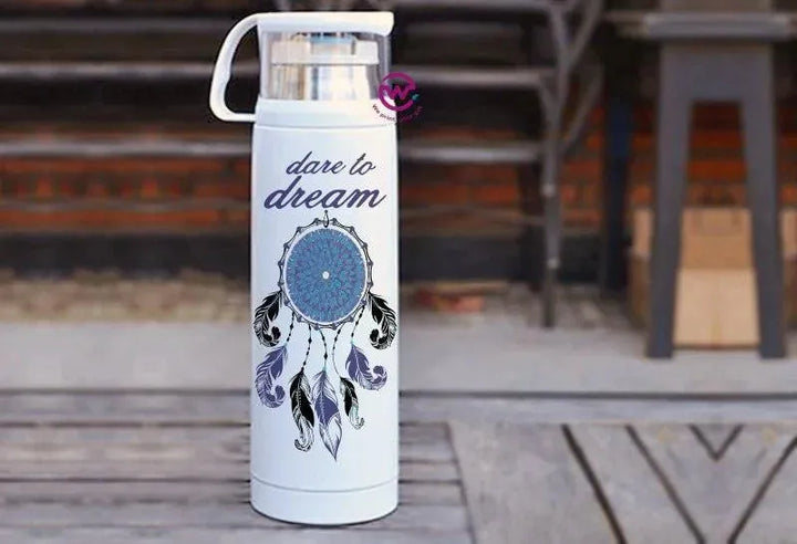 Thermal Thermos With Cup - Stainless Steel - Dream catcher - WE PRINT