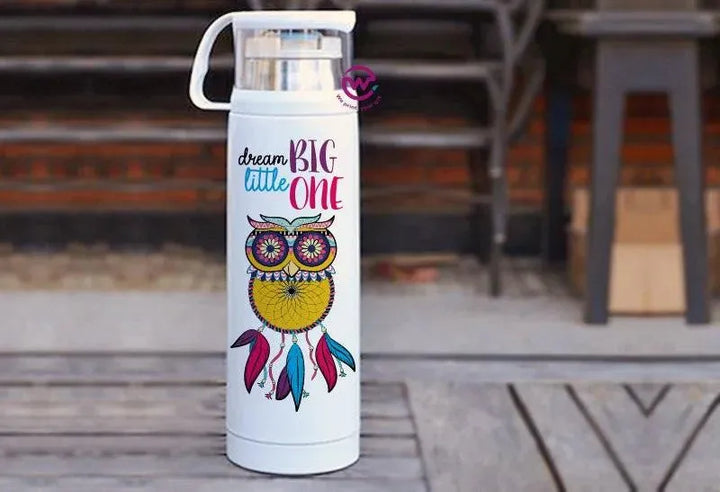 Thermal Thermos With Cup - Stainless Steel - Dream catcher - WE PRINT