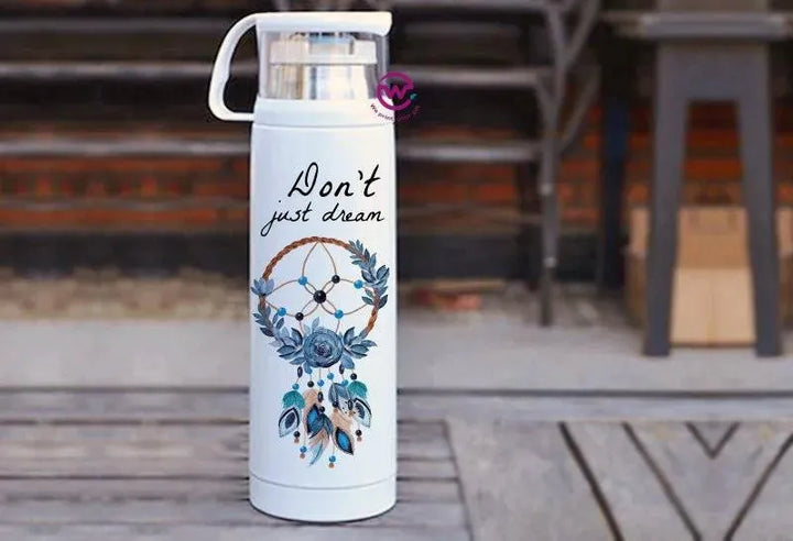 Thermal Thermos With Cup - Stainless Steel - Dream catcher - WE PRINT