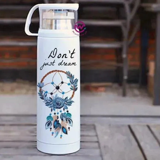 Thermal Thermos With Cup - Stainless Steel - Dream catcher - WE PRINT