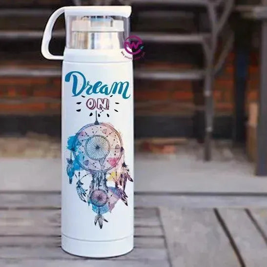 Thermal Thermos With Cup - Stainless Steel - Dream catcher - WE PRINT