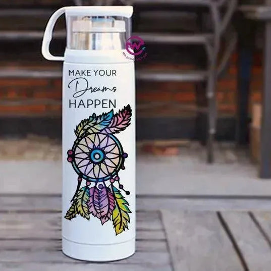 Thermal Thermos With Cup - Stainless Steel - Dream catcher - WE PRINT