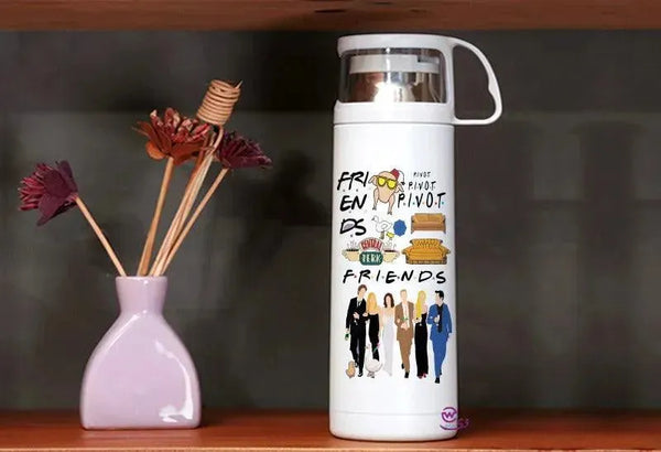 Thermal Thermos With Cup -Stainless Steel - Friends Series - WE PRINT