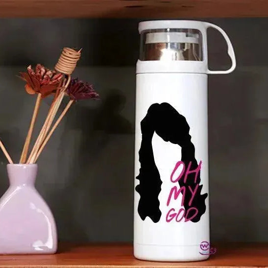 Thermal Thermos With Cup -Stainless Steel - Friends Series - WE PRINT