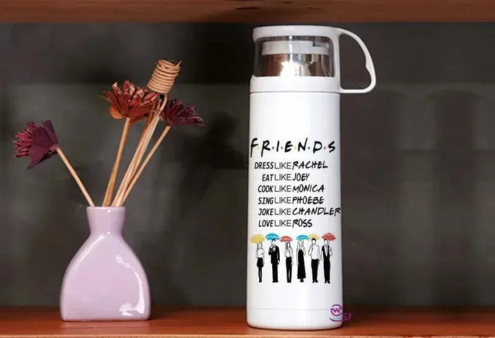 Thermal Thermos With Cup -Stainless Steel - Friends Series - WE PRINT