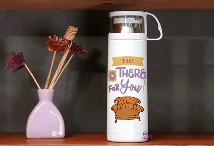 Thermal Thermos With Cup -Stainless Steel - Friends Series - WE PRINT