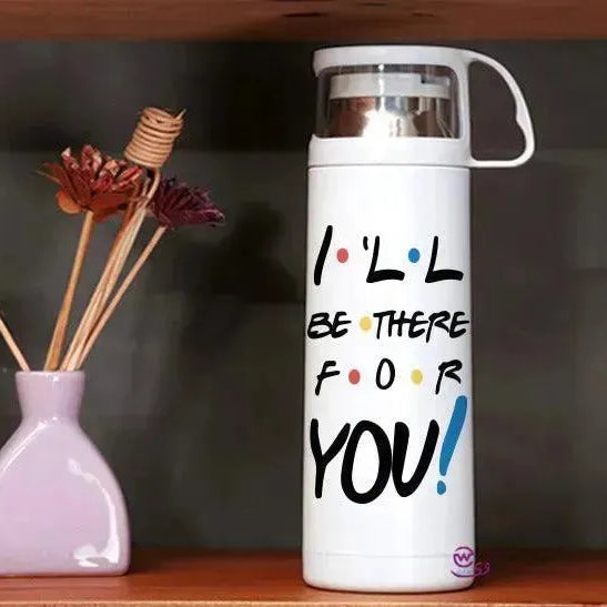 Thermal Thermos With Cup -Stainless Steel - Friends Series - WE PRINT