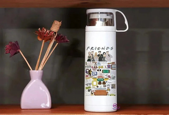 Thermal Thermos With Cup -Stainless Steel - Friends Series - WE PRINT